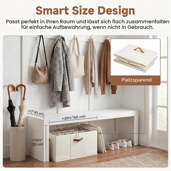 StorageWorks Schuhorganizer für Schrank, Stoff Schuhaufbewahrungsbox mit Deckel, extragrosse Schuhau