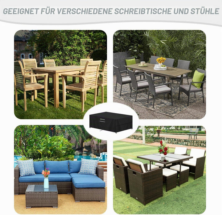 Abdeckung Gartenmöbel Wasserdicht Abdeckhaube Gartenmöbel | Schutzhülle für Gartentisch Abdeckplane