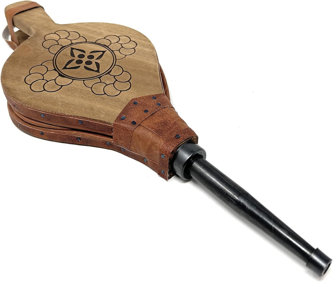 MGE - Blasebalg für Kamin und Grill - Grillgebläse - Naturholz - 43 cm - Hergestellt in, 43 cm