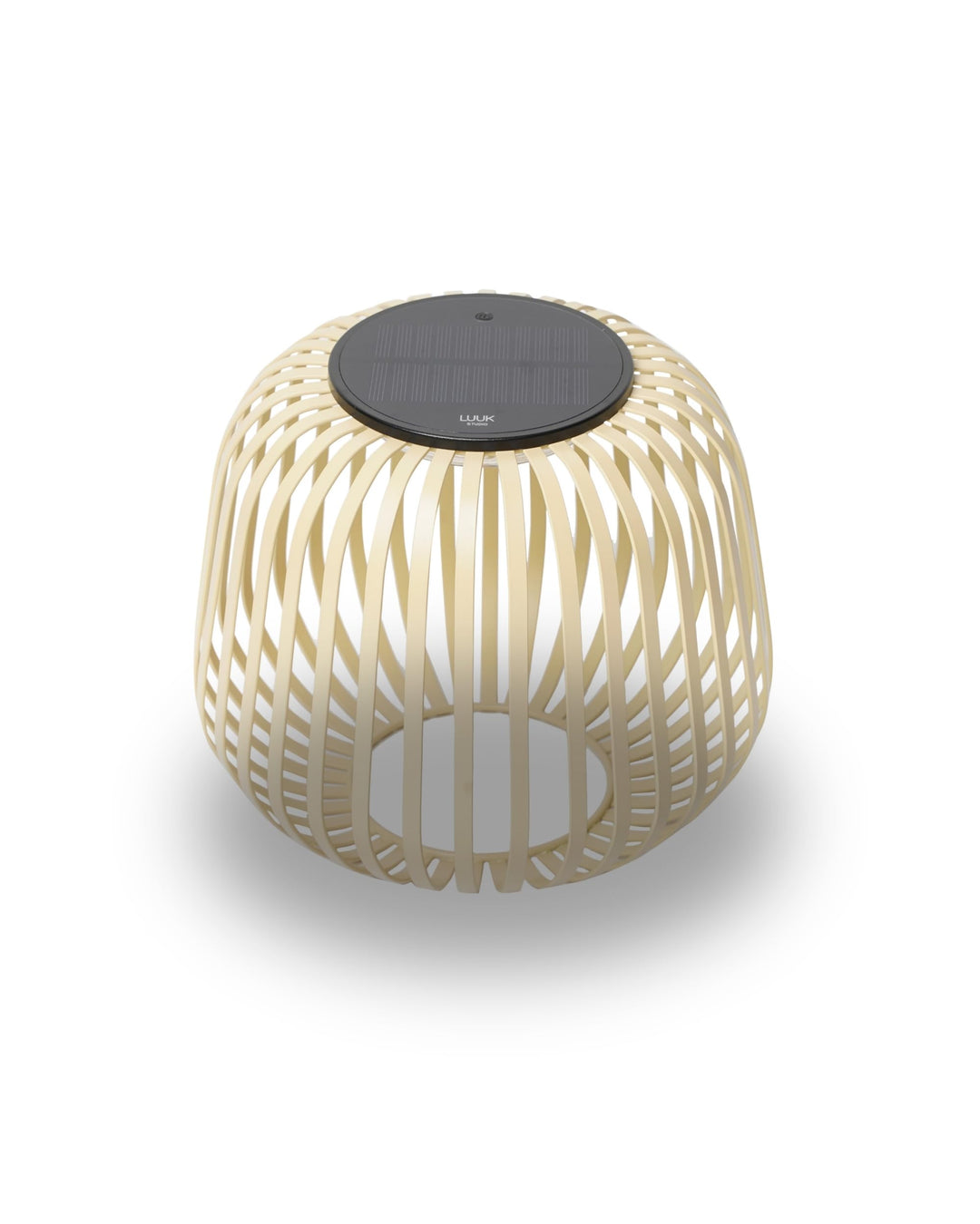 LUUK Studio Moderne Solarlampe für Garten, Balkon oder Terrasse, warmweisses Licht & dimmbare Hellig