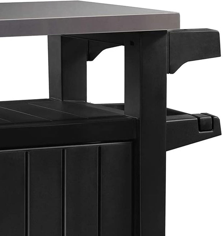 KETER Unity Tragbarer Outdoor-Tisch mit Aufbewahrungsschrank und Edelstahlplatte Einheit (Einheit) G
