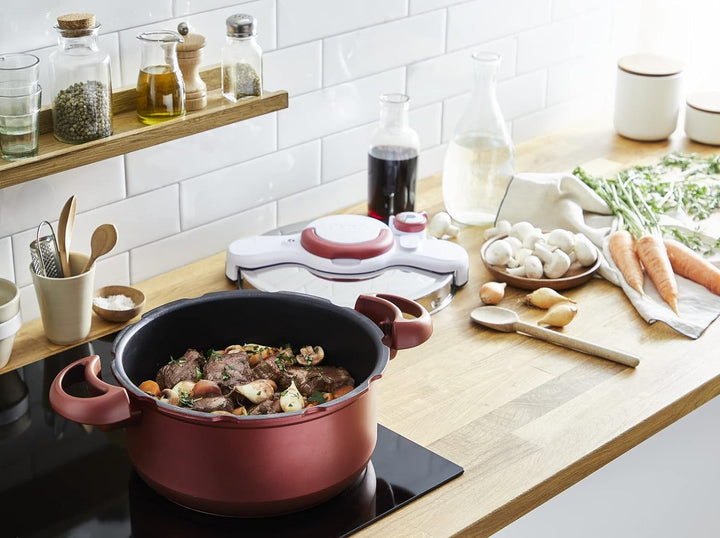 Tefal Schnellkochtopf Clipso Minut Duo 5 L - Schnellkochtopf aus Aluminium mit 5 Sicherheitssystemen