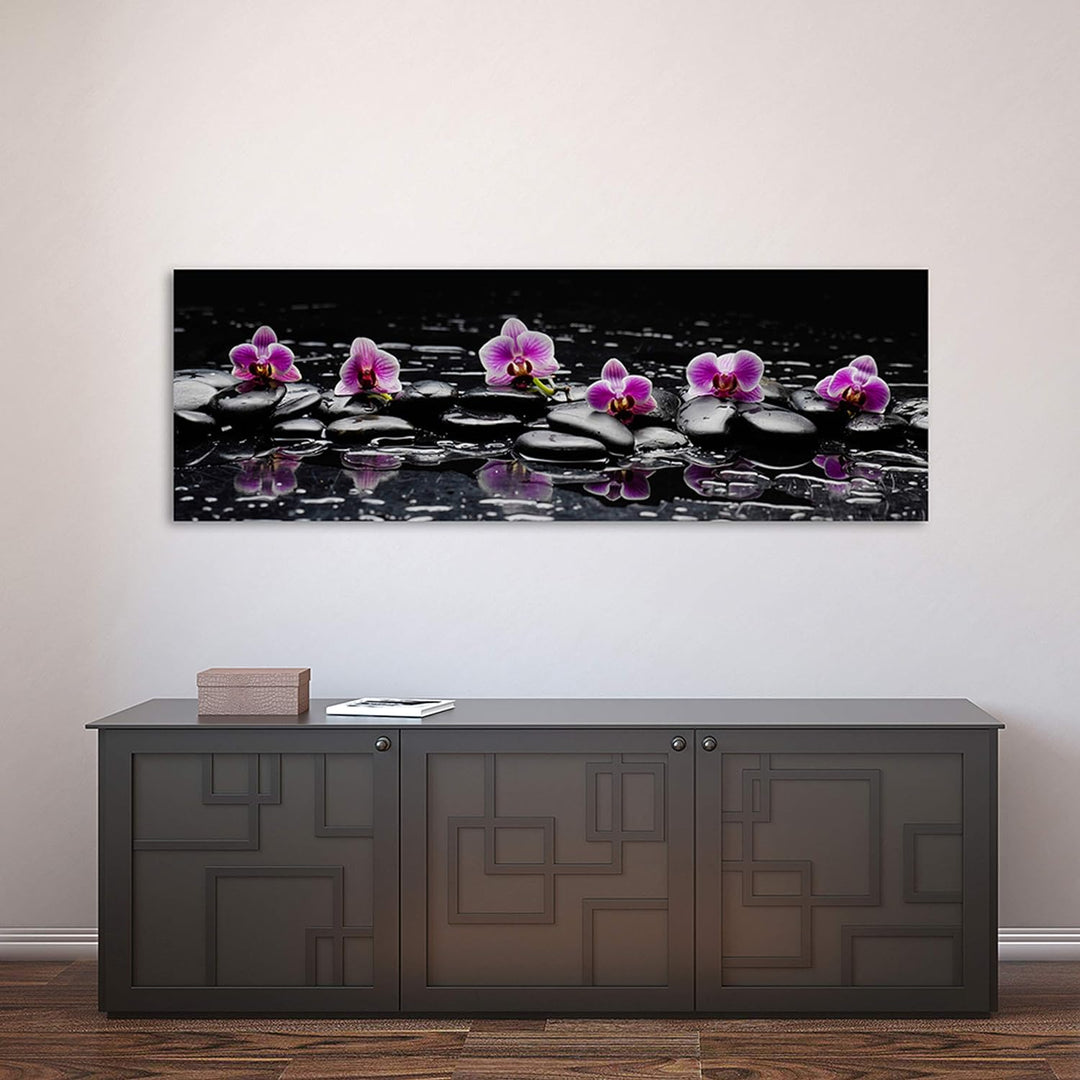 Feeby Bilder Blumen Orchideen 100x40 cm Wohnzimmer Schlafzimmer Büro Flur Küche Wandbilder Modern Bi