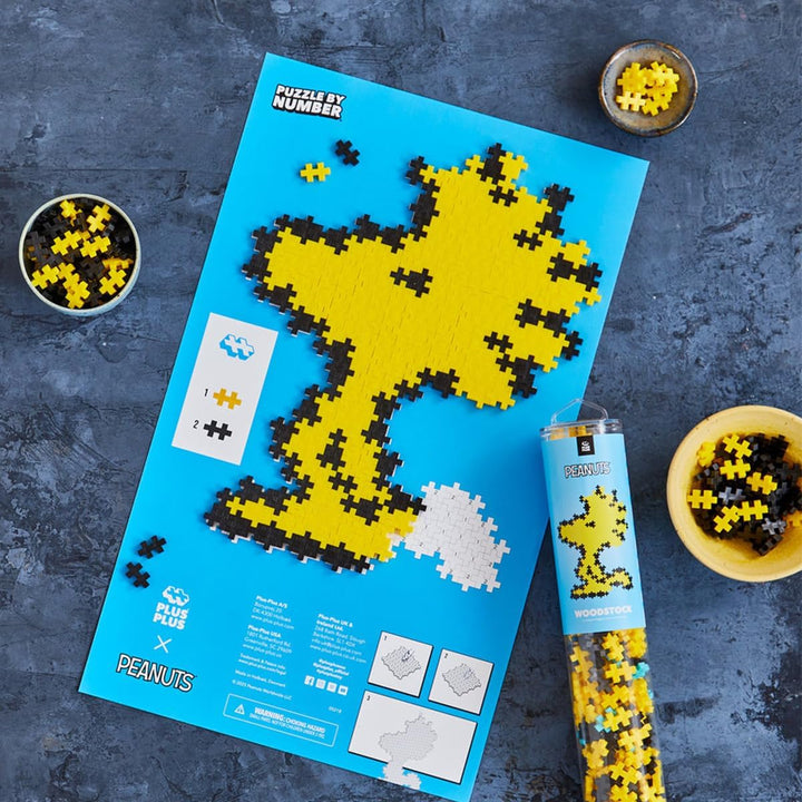 Plus-Plus 4422 Woodstock, Geniales Konstruktionsspielzeug, Kreativ-Bausteine Tube, Puzzle by Numbers