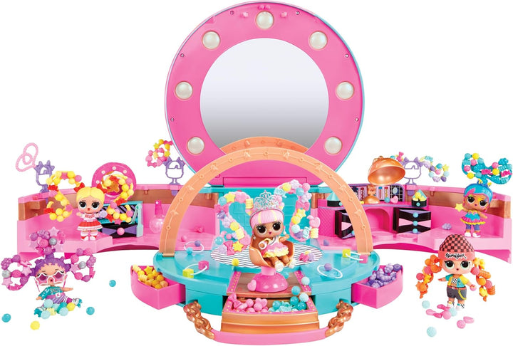 L.O.L. Surprise! Hair Beads Salon Spielset - Mit 1 Puppe und 100 Perlen sowie Haargummis, Spiegel un