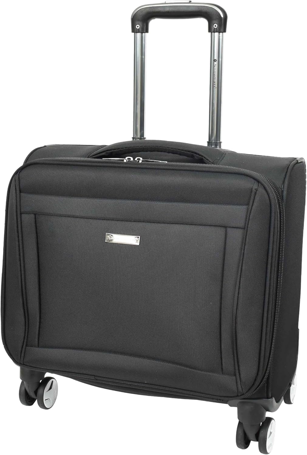 House Of Leather Business Organizer Büro Reise Pilotenkoffer 4 Rollen Trolley Kabinentasche Schwarz