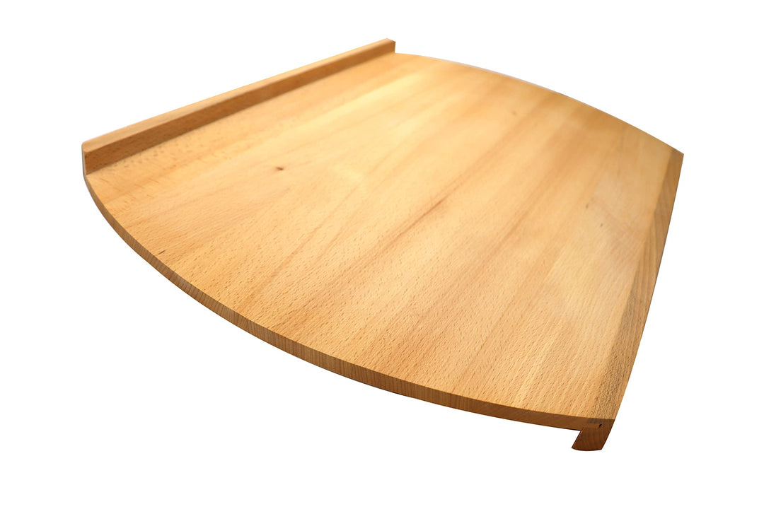 Fackelmann Backbrett 38 x 58 cm, für Nudeln und Teig aus unbehandeltem Buchenholz, mit erhöhten Kant