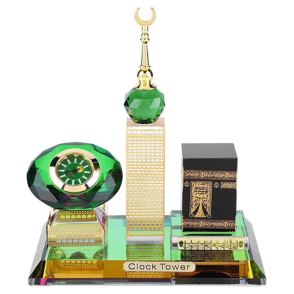 Pssopp Muslimisches Handwerksmodell Muslimische Kaaba Glockenturm Modell Islamische Tischuhr Islamis
