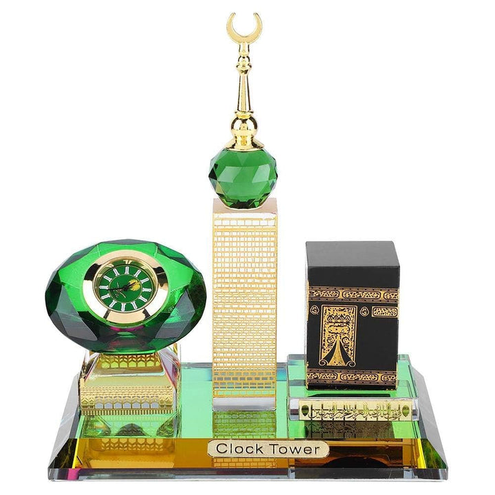 Pssopp Muslimisches Handwerksmodell Muslimische Kaaba Glockenturm Modell Islamische Tischuhr Islamis
