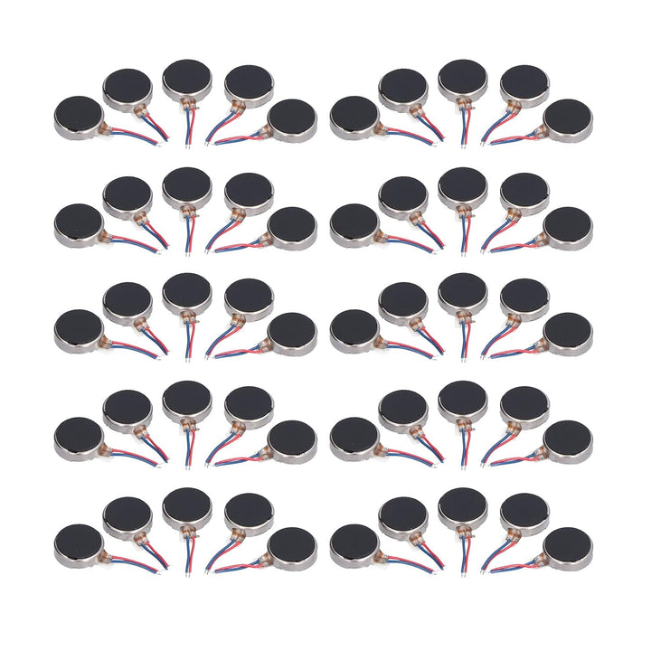 50 Stück Mini-Vibrationsmotoren DC 3V 10x2,7 Mm Anti-Interferenz Kleiner Leichter, Geräuscharmer Mik
