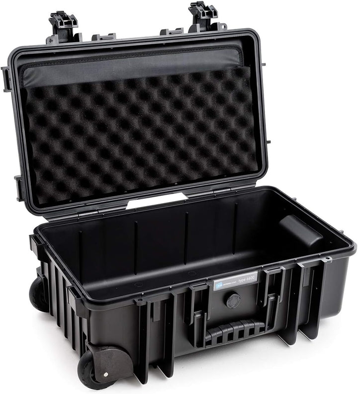 B&W Deckeltasche / Dokumententasche für deinen robusten - B&W Typ 6600 - Outdoor Transportkoffer