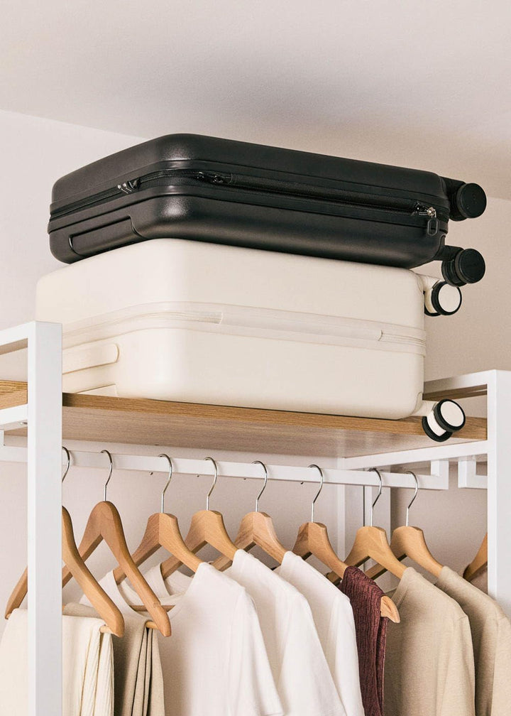 CREATE / Luggage Studio FALTBAR/Faltbarer Polykarbonat-Hartschalenkoffer Schwarz / 37,5x24x54cm / TS