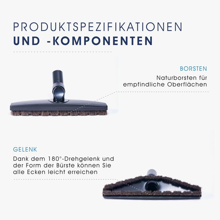 Universalbürste 180° für Zentralstaubsauger Durchmesser ø32mm