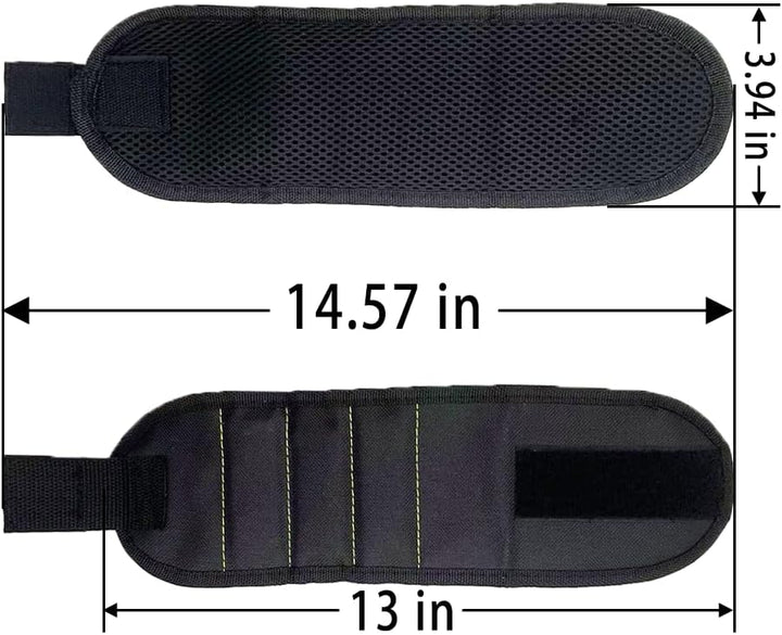 Werkzeugschürze mit Magnetarmband Set für Handwerker & Werkstatt - Verstellbare Arbeitsschürze für H