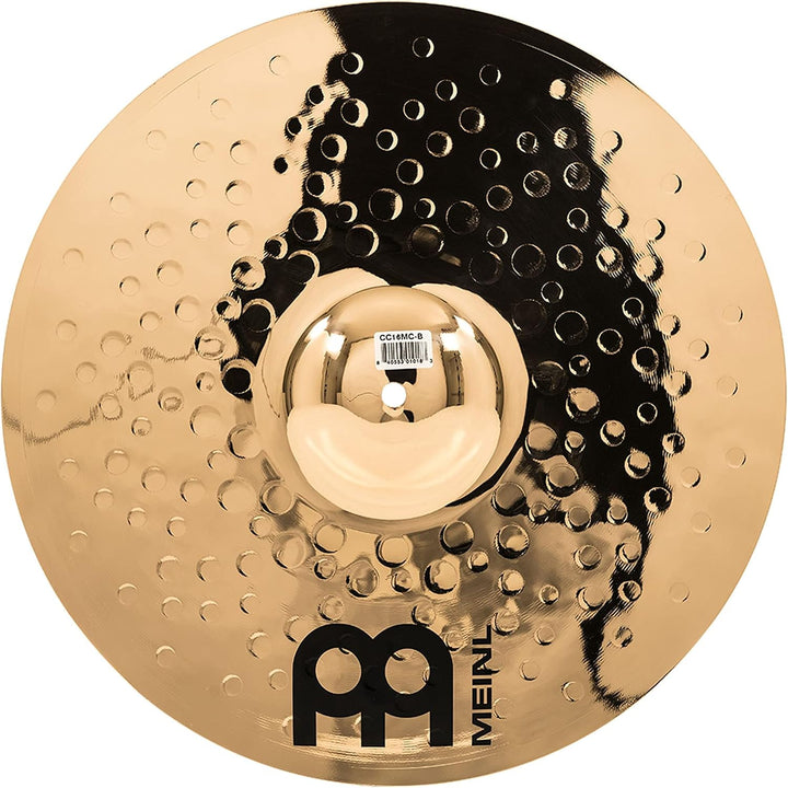 Meinl Cymbals Classics Custom Brilliant Crash Medium 16 Zoll (Video) Schlagzeug Becken – Paar – (40,