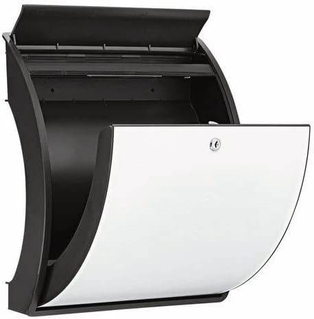 BURG-WÄCHTER Briefkasten ohne Zeitungsfach und Namensschild, Kunststoff, Einwurf-Format DIN C4, 2 Sc