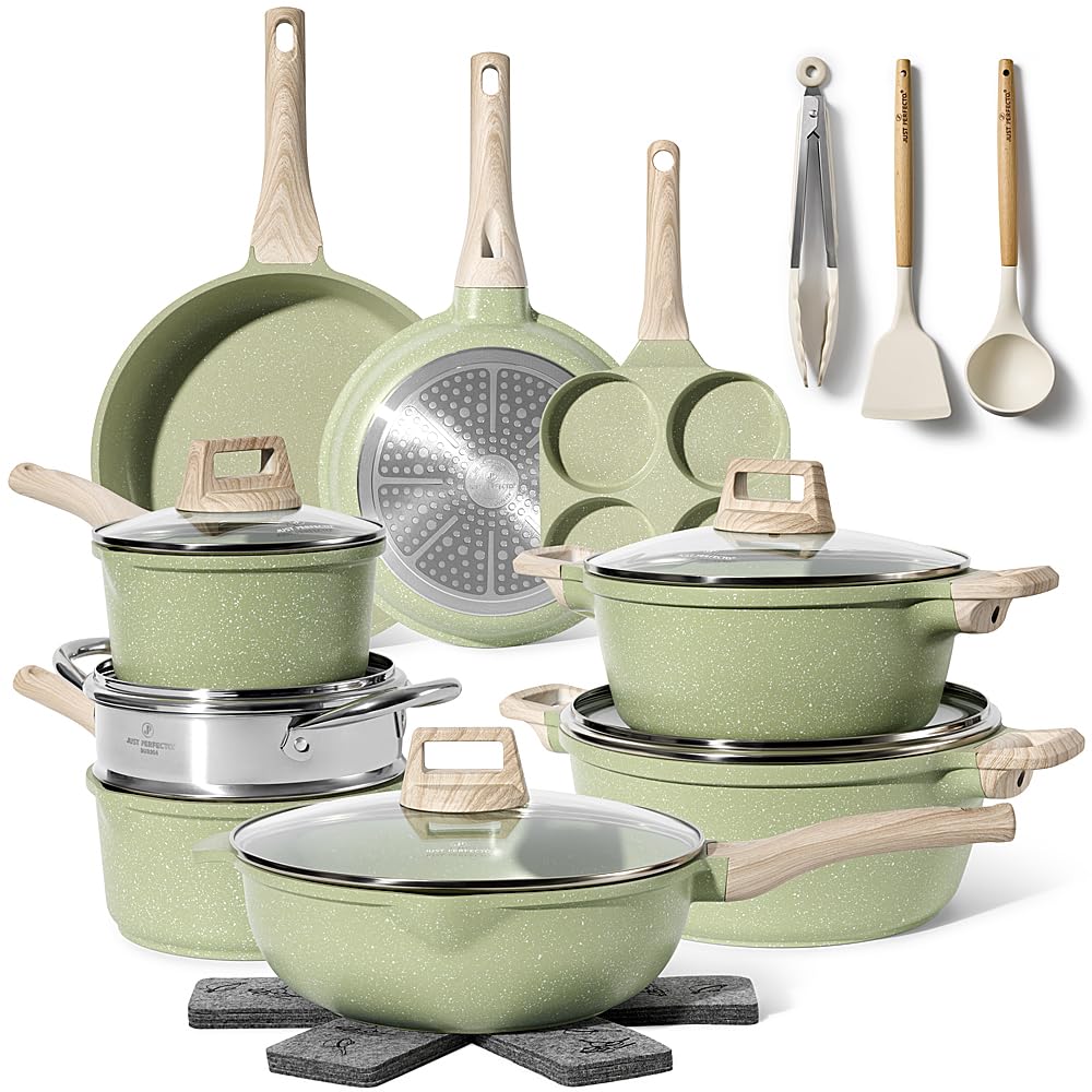 JUST PERFECTO Induktions Töpfe Set - Pfannenset mit deckel - Induktions Töpfe Set - töpfe & pfannen