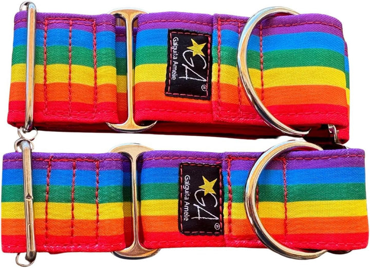 Galguita Amelie 0634438852858 Halsband für Hunde Rainbow, M, M