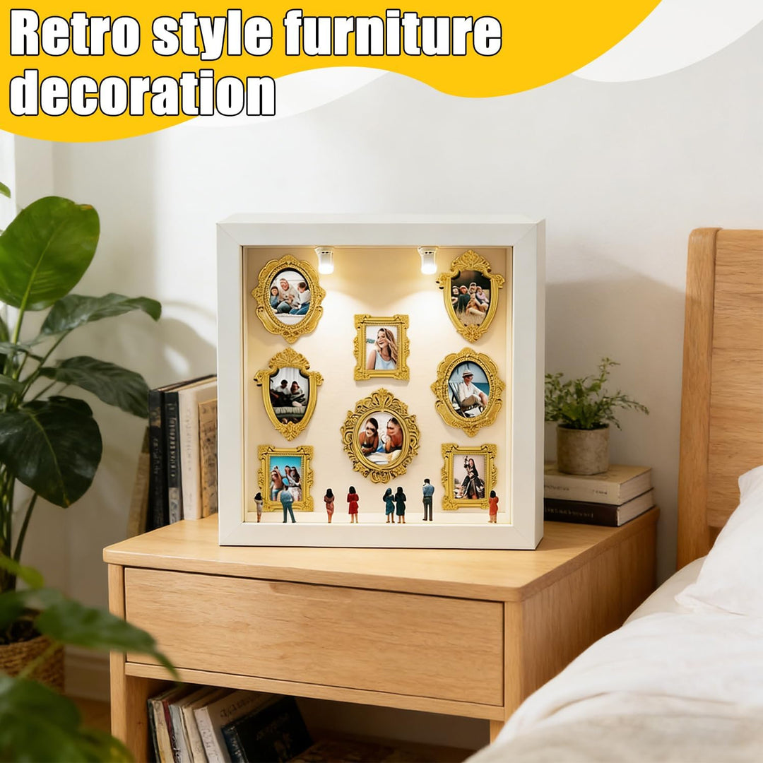 DIY Mini Museum Silhouette Box, DIY Mini Menschen Figuren Museum, Kreativ Bilderrahmen mit Figuren,