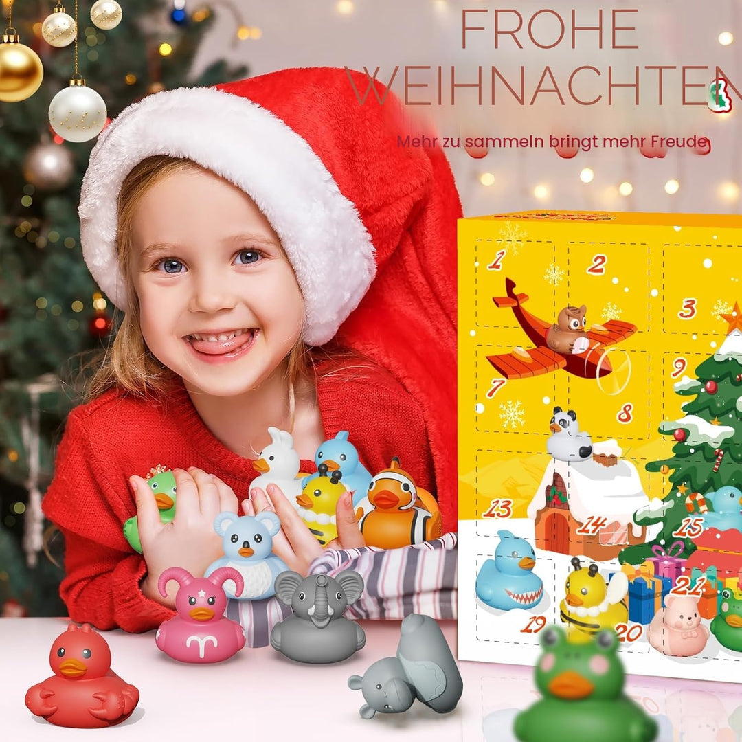 Weihnachts Adventskalender Enten Badeenten Adventskalender Baby Adventskalender 24 Stück Quietscheen