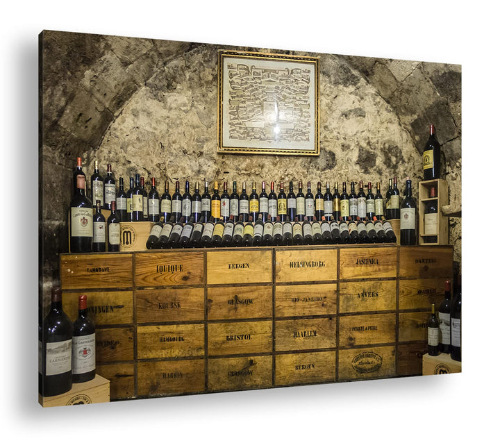 deyoli alter Weinkeller in Burgund im Format: 60x40 als Leinwandbild, Motiv fertig gerahmt auf Echth