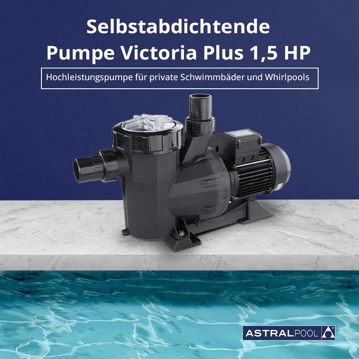 Astral Pool Victoria Plus Poolpumpe 24,0 m³/h 230 Volt 1.5 CV, 1.5 CV
