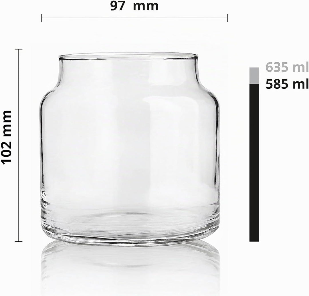 Glasmark KROSNO 1992 Kerzengläser Set 6 Stück Kerzen Gläser zum Kerzenmachen Transparent Leer DIY 63