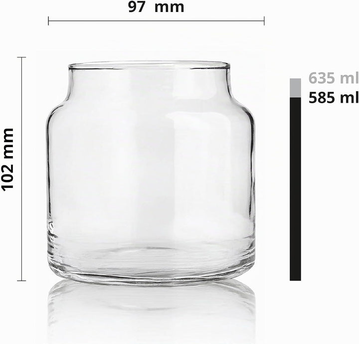 Glasmark KROSNO 1992 Kerzengläser Set 6 Stück Kerzen Gläser zum Kerzenmachen Transparent Leer DIY 63