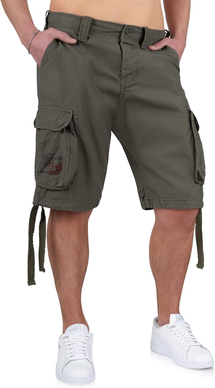 Surplus Raw Vintage Airborne Herren Cargo Shorts S Oliv, S Oliv