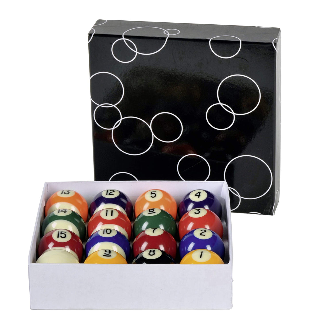 John West Billardkugeln 57 mm mit Triangel – Poolbillard Kugelset | PVC Triangel inklusive, Für Hobb