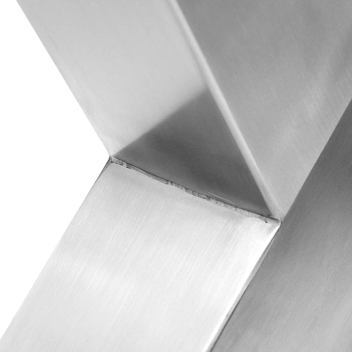 mina concept 11-2 Tischkufen Edelstahl – Tischgestell Trapez-förmig – Aussenmasse 70 x 72 cm – Profi