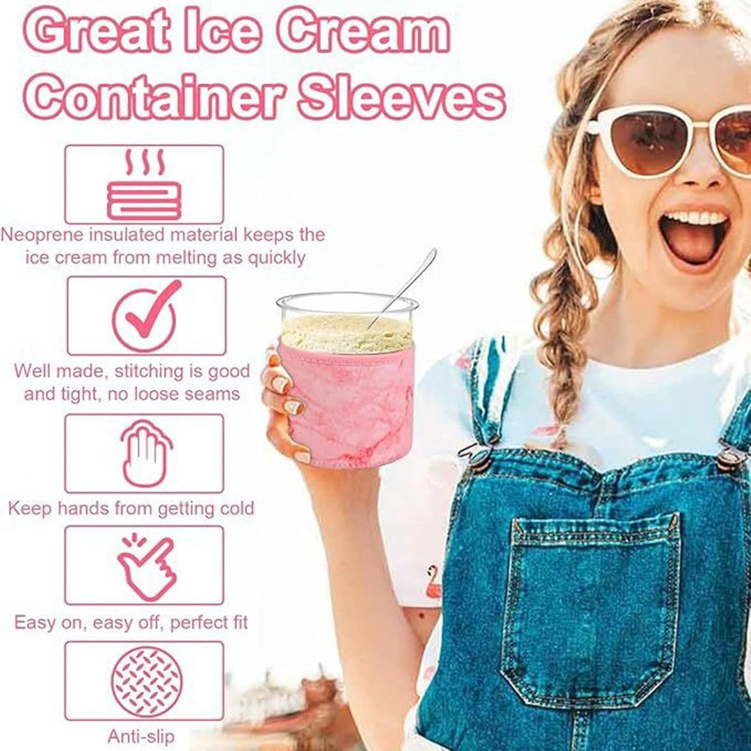 4 Stück Eiscreme-Neoprenhülle Für Ninja Creami Deluxe-Zubehör, Eisbecher Für Ninj-a Creami,Wiederver