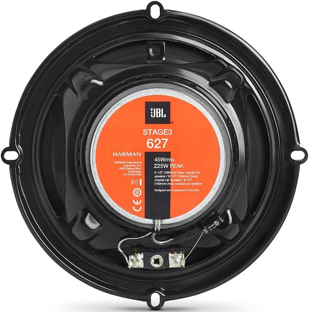 2 Lautsprecher JBL STAGE3 627 koaxial 2 Wege 6,5" 16,00 cm 160 mm 45 watt rms 225 watt max impedanz
