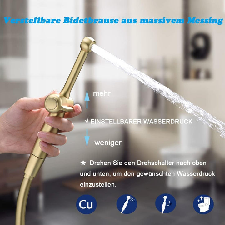 Bidet Handbrause Toilette Uvish Bidet Aufsatz Duschkopf mit Bidet Armaturen WC Hand Bidet Sprayer fü