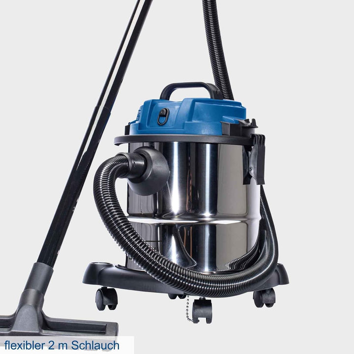 Scheppach Nass- und Trockensauger NTS20 inkl. umfangreichem Zubehörpaket - 1200 W | 20 L Edelstahlbe