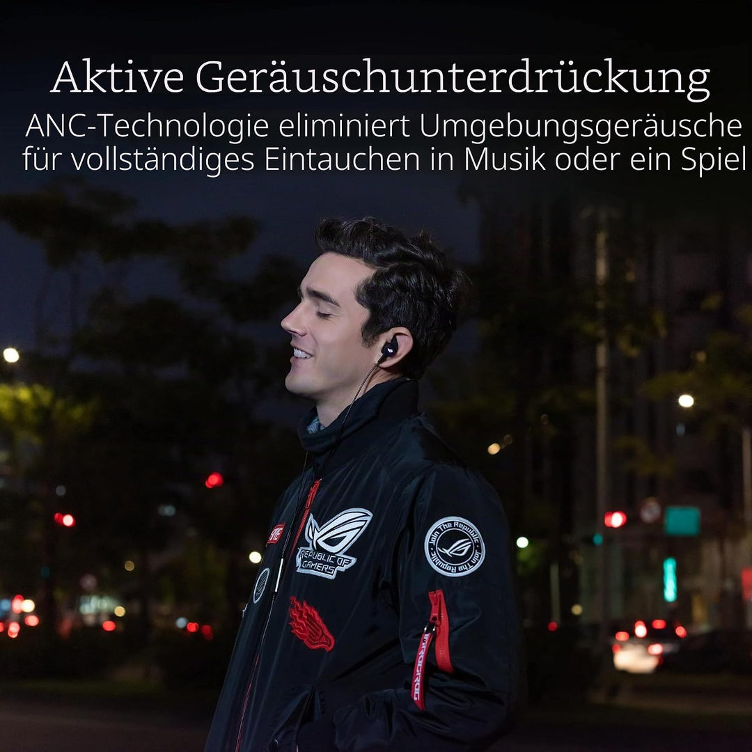 ASUS ROG Cetra II In-Ear-Gaming-Kopfhörer (Geräuschunterdrückung (ANC), Treiber aus Flüssigsilikonka