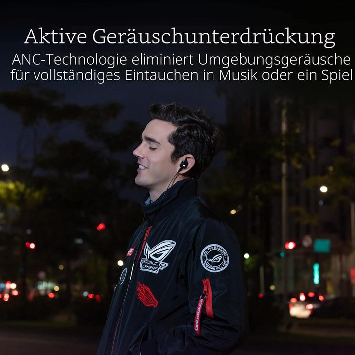 ASUS ROG Cetra II In-Ear-Gaming-Kopfhörer (Geräuschunterdrückung (ANC), Treiber aus Flüssigsilikonka