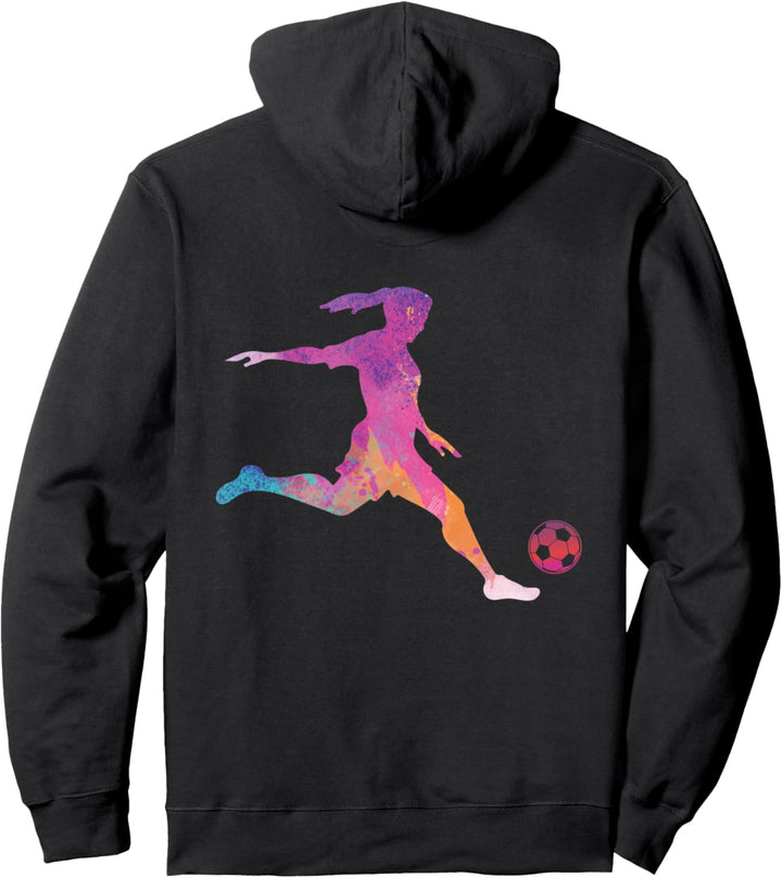 Fussballerin Frauenfussball Geschenk Fussball Mädchen Damen Pullover Hoodie