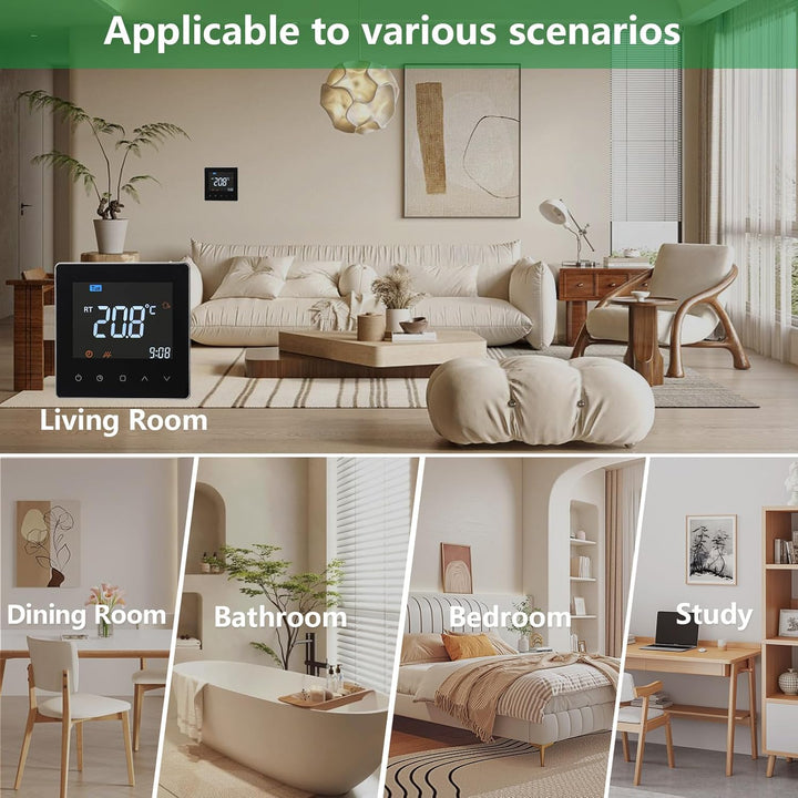 Wengart Digitaler Thermostat WG538,Thermostatsteuerung für den Innenbereich,wöchentliche Programmier