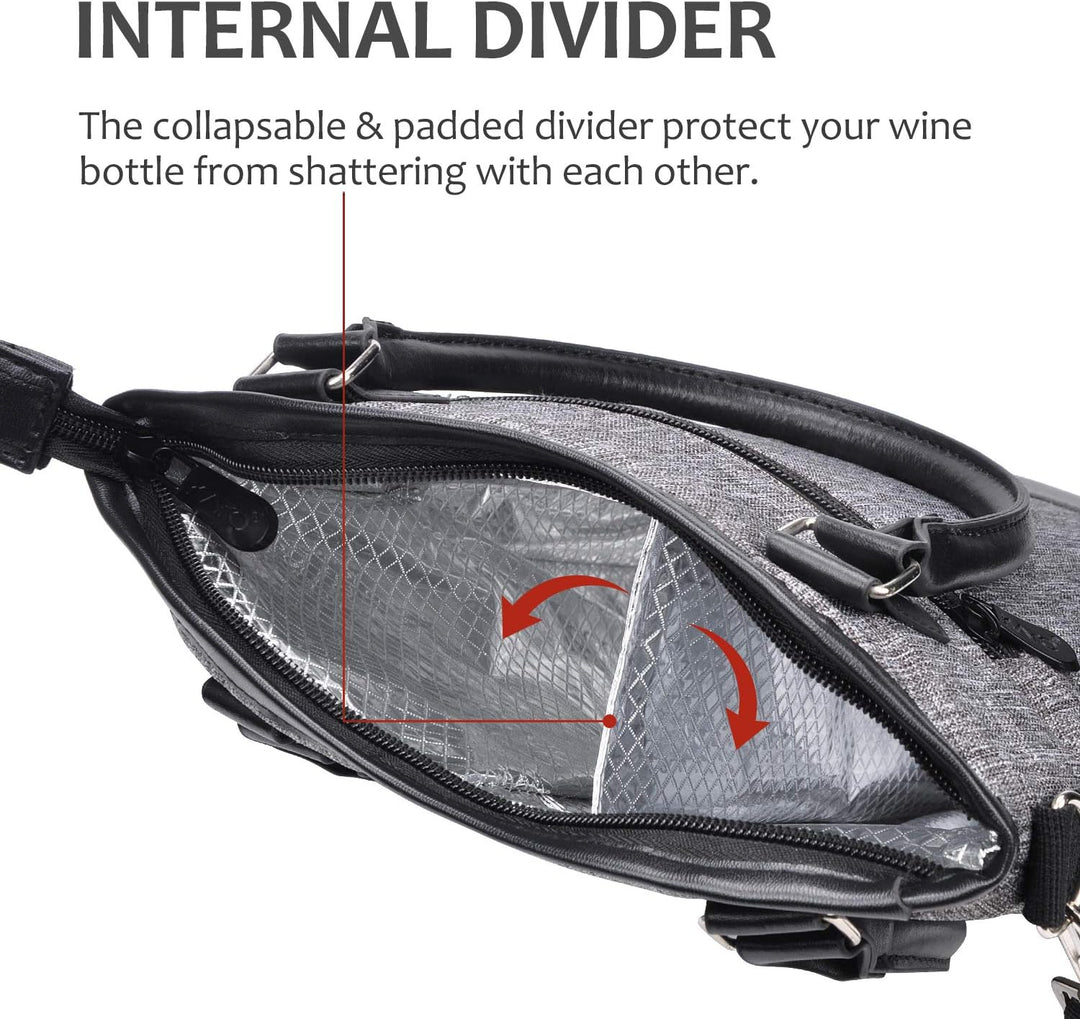 Kato Tirrinia Flaschen-kühltasche Kühltasche Flasche Flaschentasche 2 Flaschen Tasche, Isoliertasche
