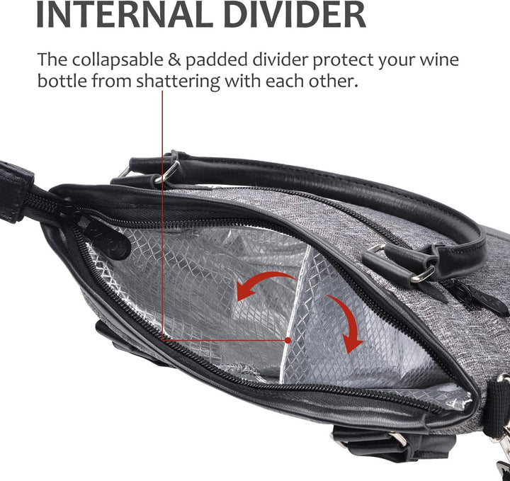 Kato Tirrinia Flaschen-kühltasche Kühltasche Flasche Flaschentasche 2 Flaschen Tasche, Isoliertasche