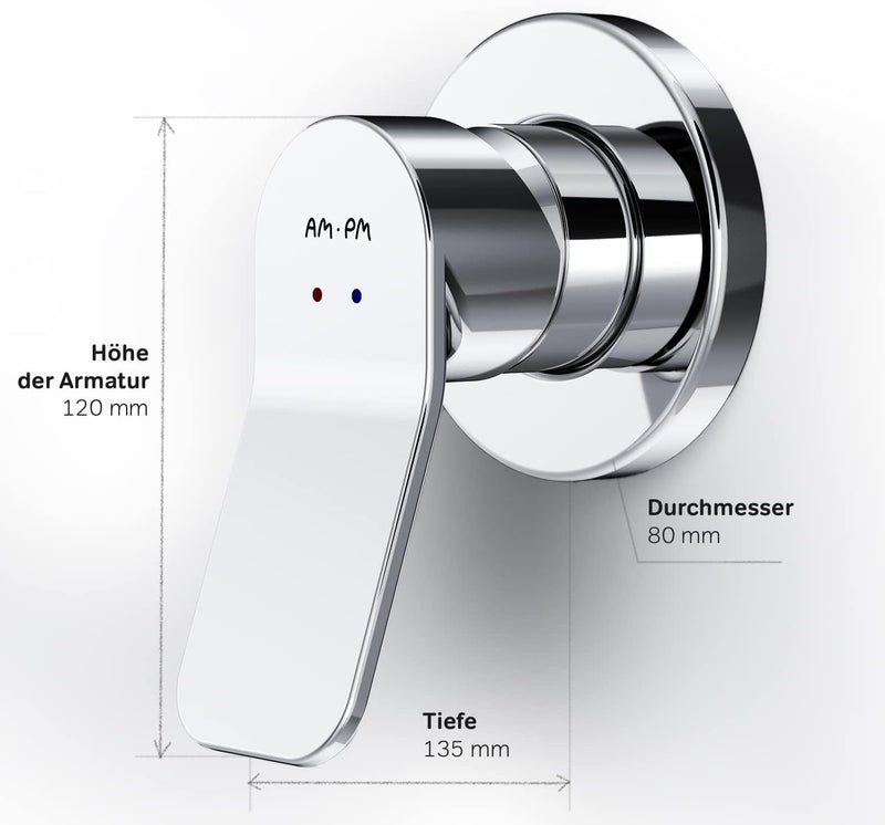 AM.PM FXA65000 X-Joy Auslaufarmatur Unterputz, Chrom One Size Chrom | X-joy, One Size Chrom | X-joy