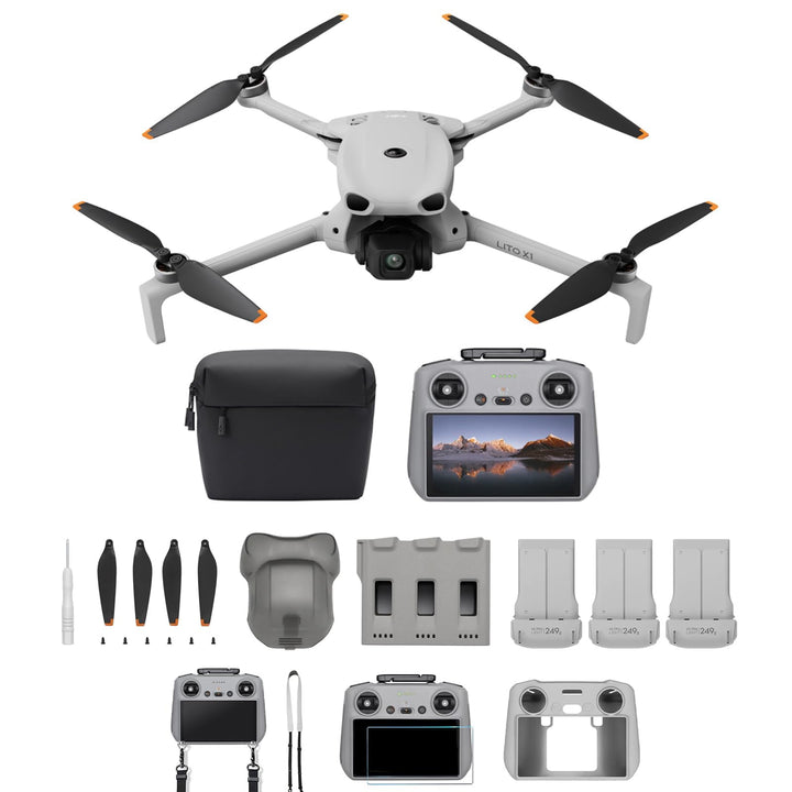 DJI Lito X1 Fly More Combo Bundle, 4K Kameradrohne Hinderniserkennung, ActiveTrack, 1/1,3-Zoll-Senso