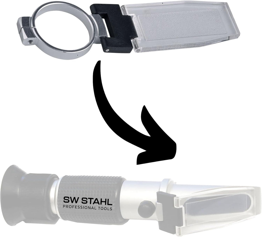 SW-Stahl 21550L-1 Refraktometer-Ersatzglas - Klappdeckel Glasplatte | Passgenaues Refraktometer Ersa