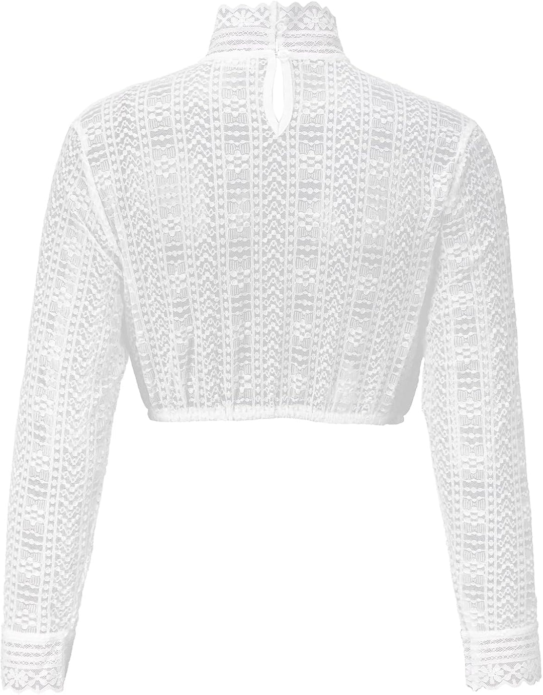Kelliar Dirndlbluse Damen Trachtenbluse Creme Dirndl Bluse für Bavarian Oktoberfest 38 Creme-57, 38