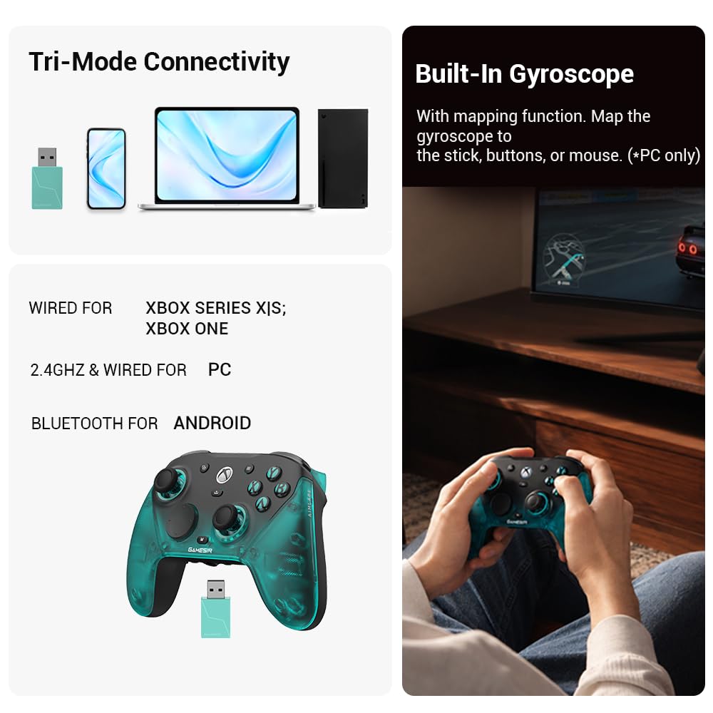 GameSir G7 Pro 1000Hz Controller mit Ladestation für Xbox Series X|S, Xbox One, Windows 10/11 &amp; Andr