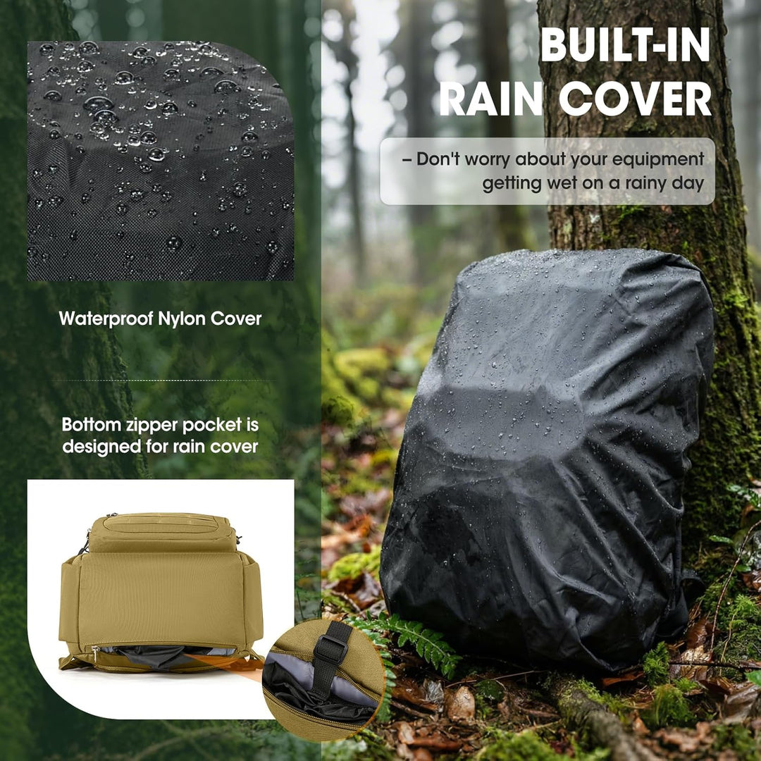 RAINSMORE Wanderrucksack 18L mit 2L Blase & Regenschutz | Leichter Trinkrucksack für Laufen, Radfahr