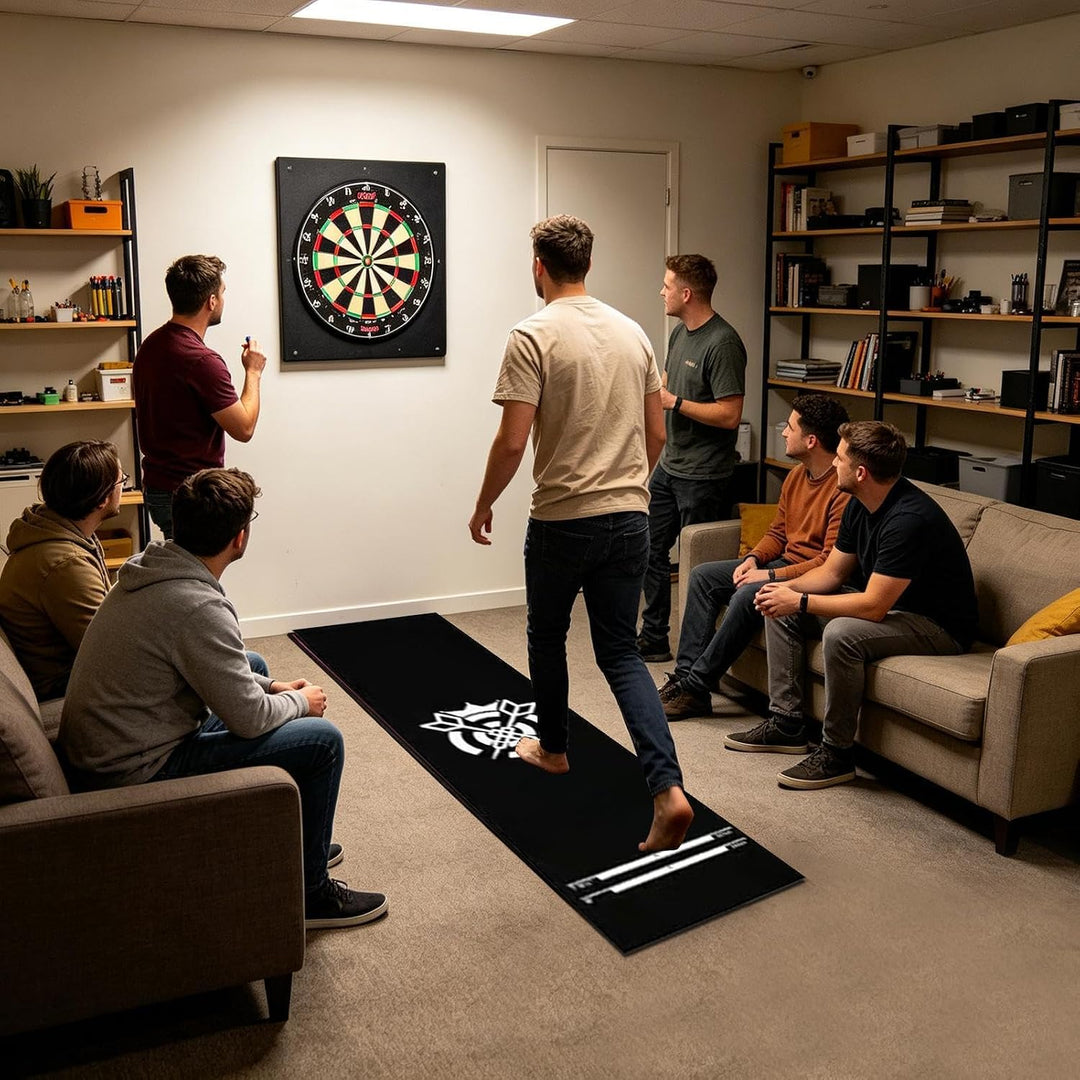 Darts Matte Mit Abwurflinie | Tragbar Mit Eingezeichneter Abwurflinie Und Kristallsamt-Oberfläche,Da