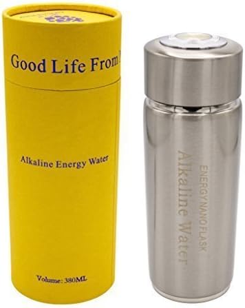 Portable Alkaline Water Twin Filter Nano Energy Ionizer Flask Health Cup, Bottle, Silver