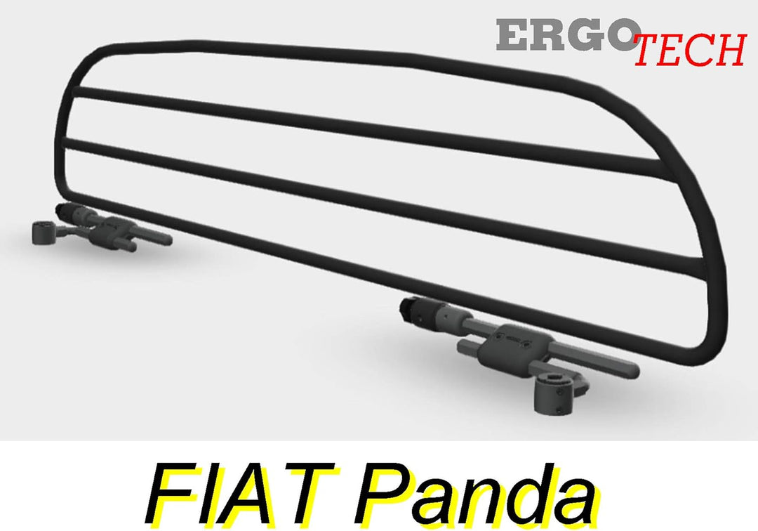 ERGOTECH Trenngitter Hundegitter für FIAT Panda, RDA65HBG-XS kft025, für Hunde und Gepäck